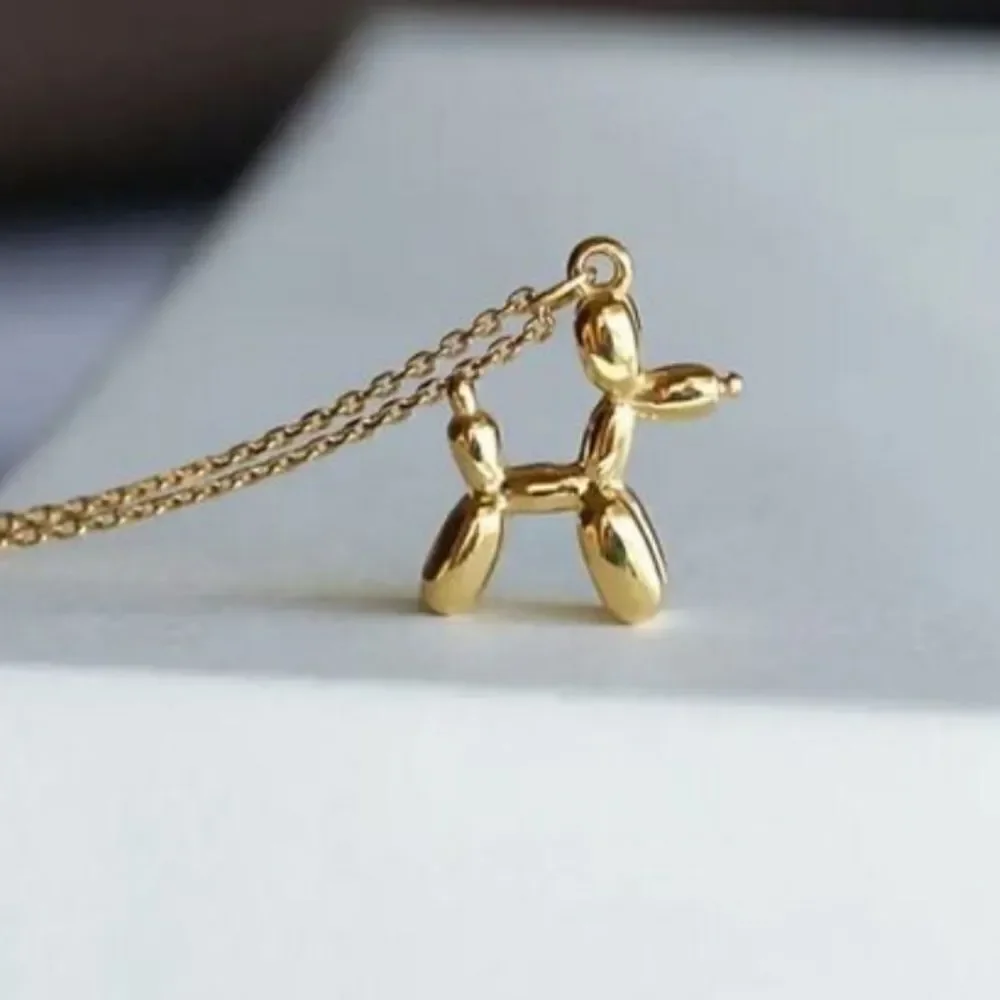 necklace balloon dog pendant plain necklaces
